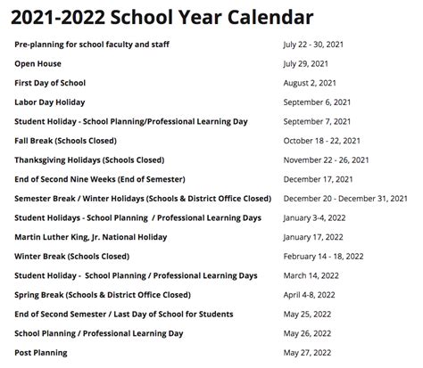 Bulloch Academy Calendar